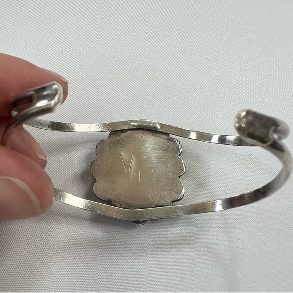 Vintage Navajo Blue Carico Lake Turquoise Bracelet - Picture 5 of 11